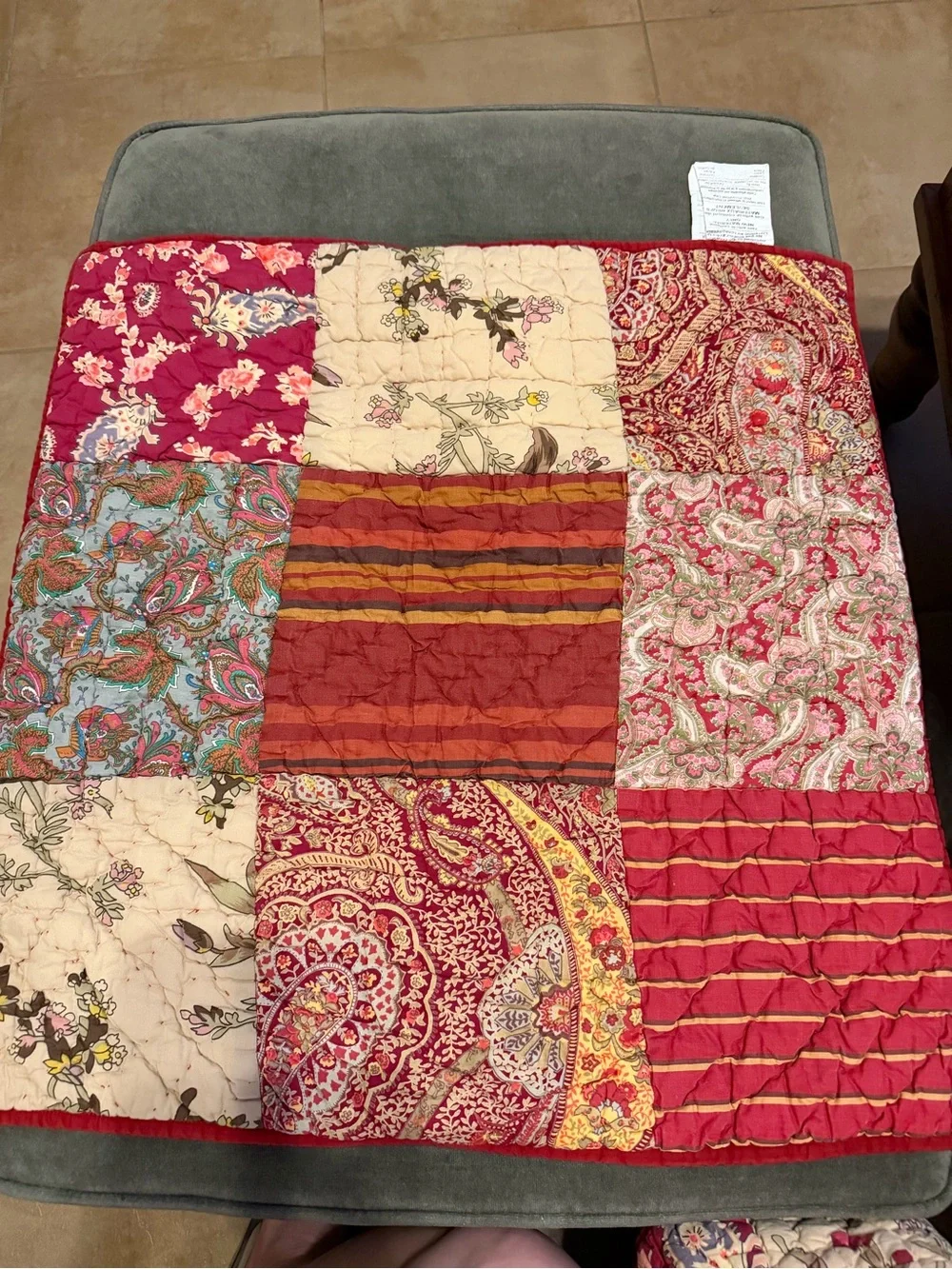 2 Pottery Barn Georgia Quilted Square Shams 25”x25” EUC